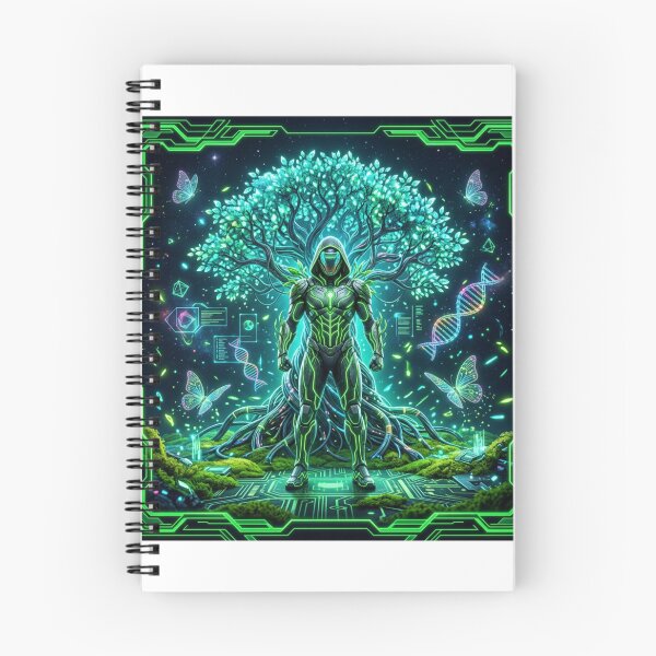 Item preview, Neon Tree of Life Goddess Cyber Nature Fantasy Art designed and sold by DervoTeck2767.