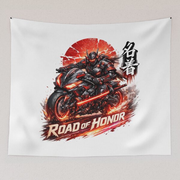 Item preview, Road of Honor — Cyber Samurai Rides at Full Speed designed and sold by Cyber Kitsune.