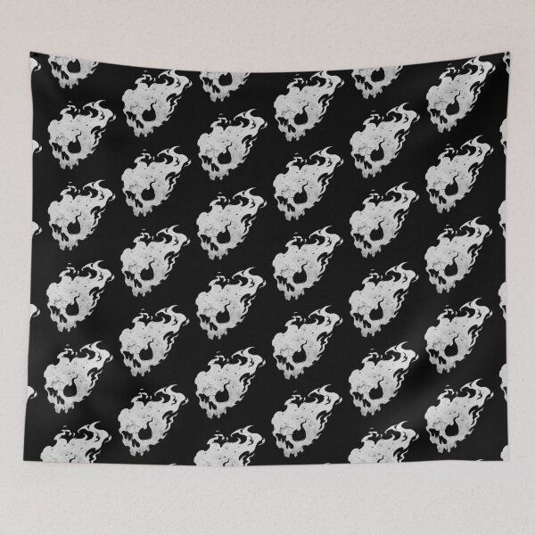 Item preview, Ghost Fire Flaming Skull Gothic Silhouette - Grunge designed and sold by Skulls & Calaveras.