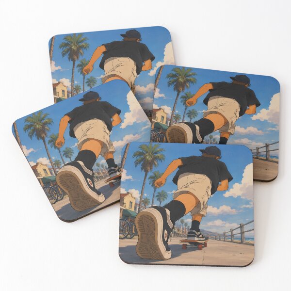 Item preview, Coastal Skate Vibes – Retro Boardwalk Cruiser designed and sold by  Hollow Moon Studios..
