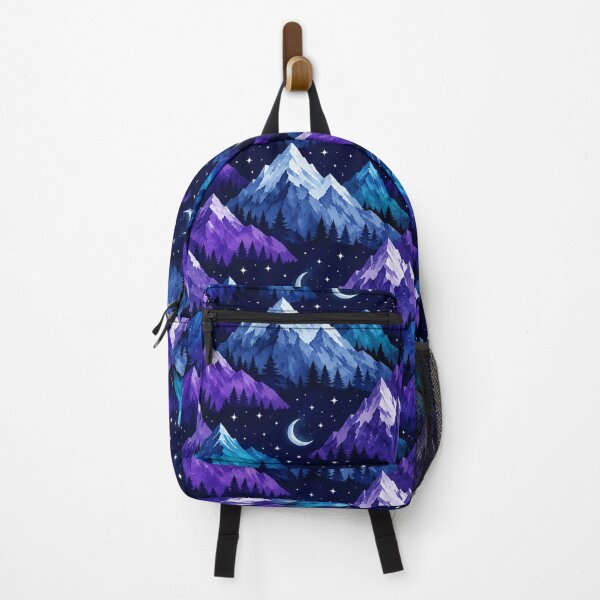 Item preview, Mountain Summit Watercolor Night Sky Seamless Pattern designed and sold by Inkworksbyshery.