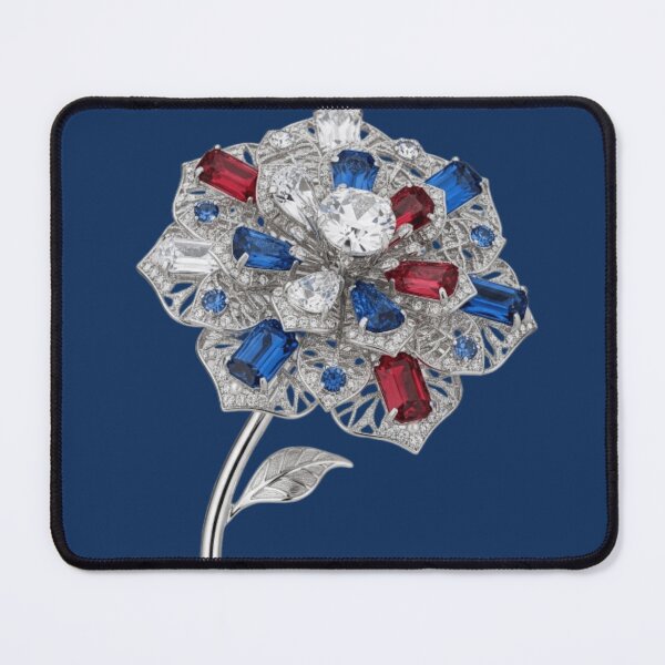 Item preview, Luxury Crystal Floral Jewel Art | Silver Design designed and sold by Rawafi Art Studio.