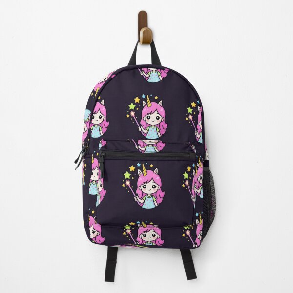 Item preview, Cute Kawaii Magical Unicorn Girl: Pink Hair Chibi Princess Sticker designed and sold by Yasmine Mohammed.