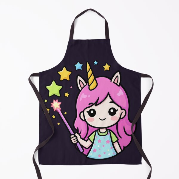 Item preview, Cute Kawaii Magical Unicorn Girl: Pink Hair Chibi Princess Sticker designed and sold by Yasmine Mohammed.