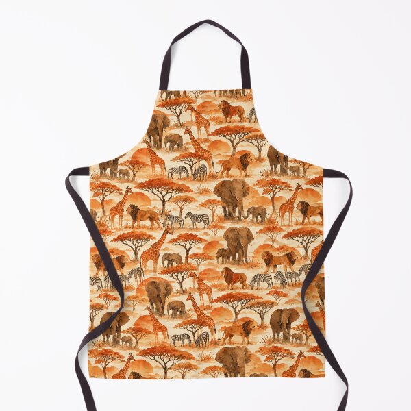 Item preview, Safari Animal Silhouette Watercolor Seamless Pattern designed and sold by Inkworksbyshery.