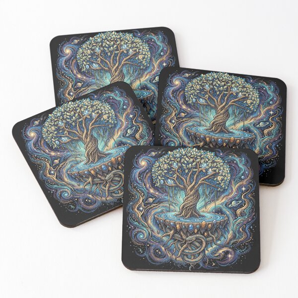 Item preview, Cosmic Yggdrasil Tree of Life Viking Norse Myth designed and sold by rediscoveredapp.