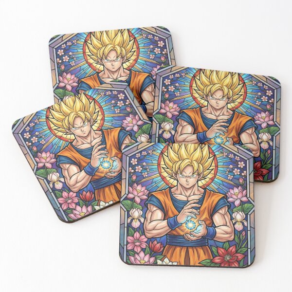 Item preview, Saiyan Fighter Stained Glass designed and sold by Thunderbelts.