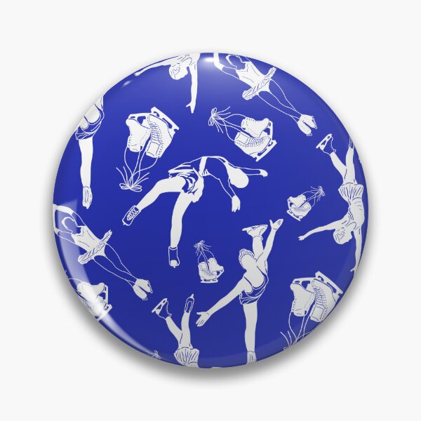Item preview, Female Figure Skaters Retro Pop Collection in Bright Blue designed and sold by PD-Skating.