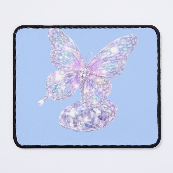 Item preview, Luxury Crystal Pastel Butterfly Art | Glass Design designed and sold by Rawafi Art Studio.