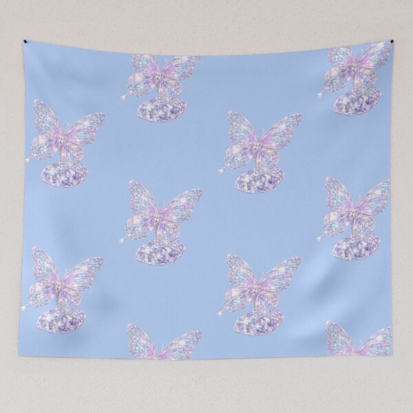 Item preview, Luxury Crystal Pastel Butterfly Art | Glass Design designed and sold by Rawafi Art Studio.