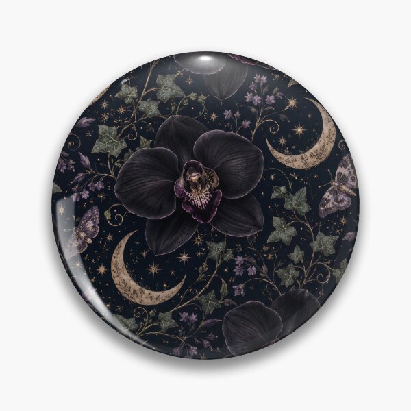 Item preview, Gothic Orchid Moon Pattern with Midnight Garden Bloom designed and sold by scicilysimonee.