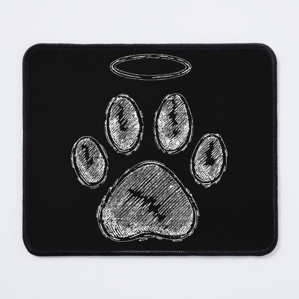 Item preview, White Halo Paw Print Memorial designed and sold by Corvoria.