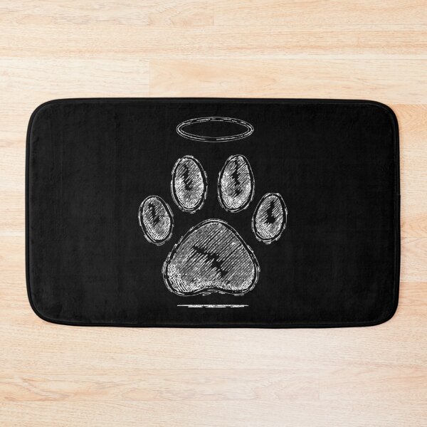 Item preview, White Halo Paw Print Memorial designed and sold by Corvoria.
