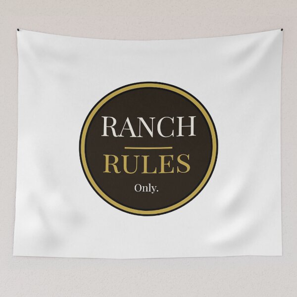 Item preview, Ranch Rules Only - Funny Western Ranch Life Cowboy Gift Sticker designed and sold by DustGoldStudio.