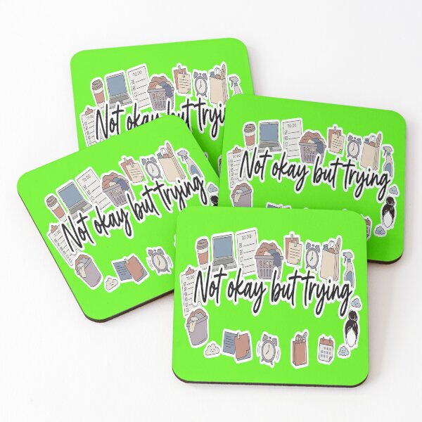 Item preview, Not Okay But Trying Mental Health Anxiety Emotional Support   designed and sold by Soft Strength Studio.