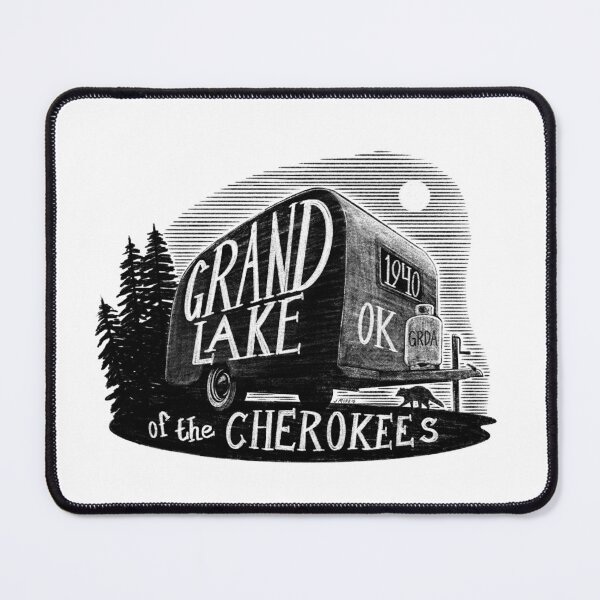 Item preview, Grand Lake of the Cherokees Oklahoma Camper designed and sold by John Morris Illustration.