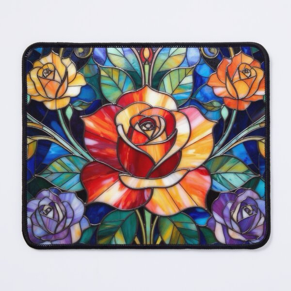 Item preview, Roses in Stained Glass designed and sold by TinCatOutPost.