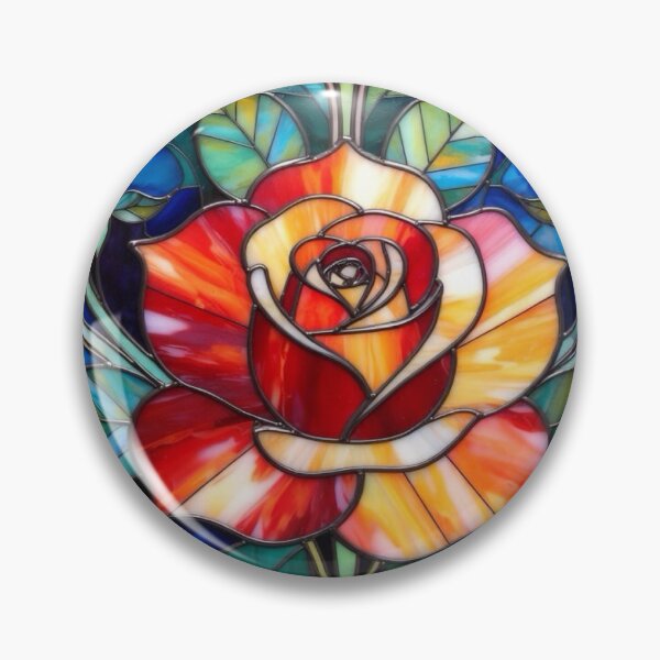 Item preview, Roses in Stained Glass designed and sold by TinCatOutPost.