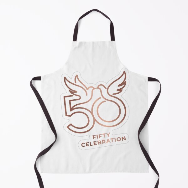 Item preview, 50th Birthday Fifty Celebration – Elegant Rose Gold Dove Sticker Print designed and sold by RetroSystemCo.
