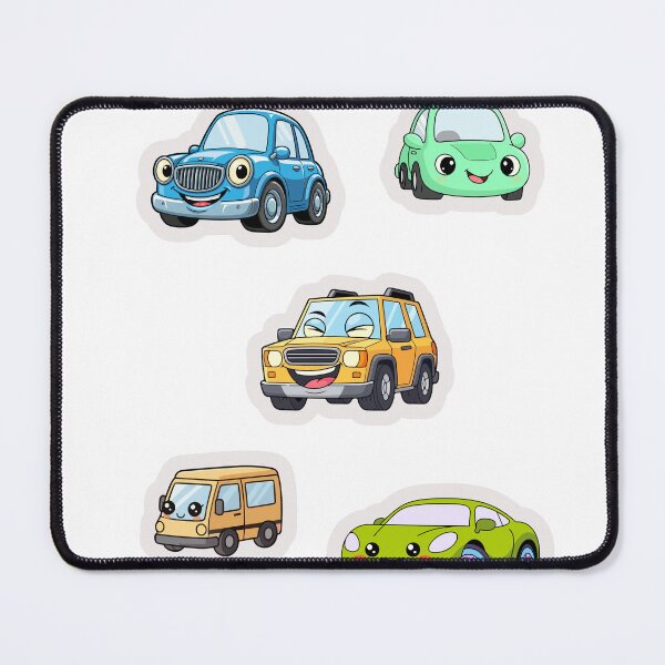 Item preview, cute kawaii cartoon cars sticker pack designed and sold by KAWAII STUDIO NB.
