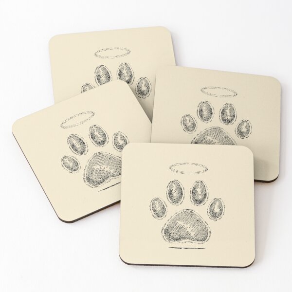 Item preview, Halo Paw Print Pet Memorial Design designed and sold by Corvoria.