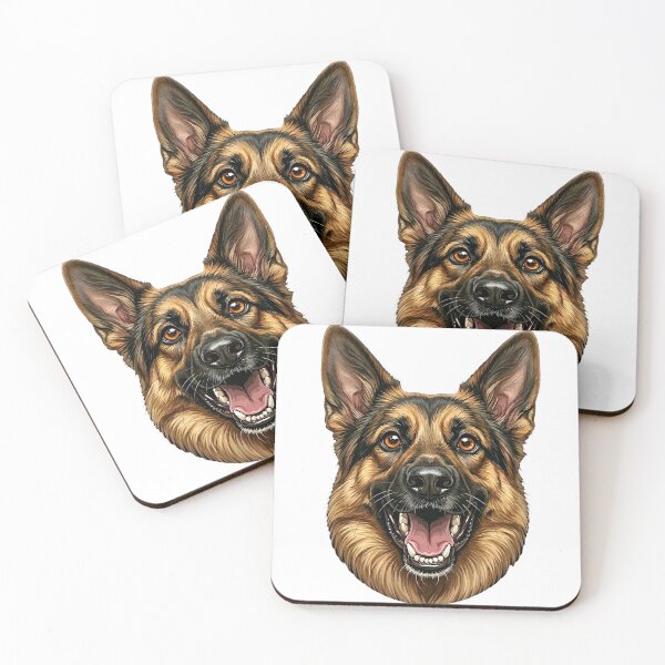 Item preview, Happy German Shepard Expressive Portrait designed and sold by Happy_Animal.