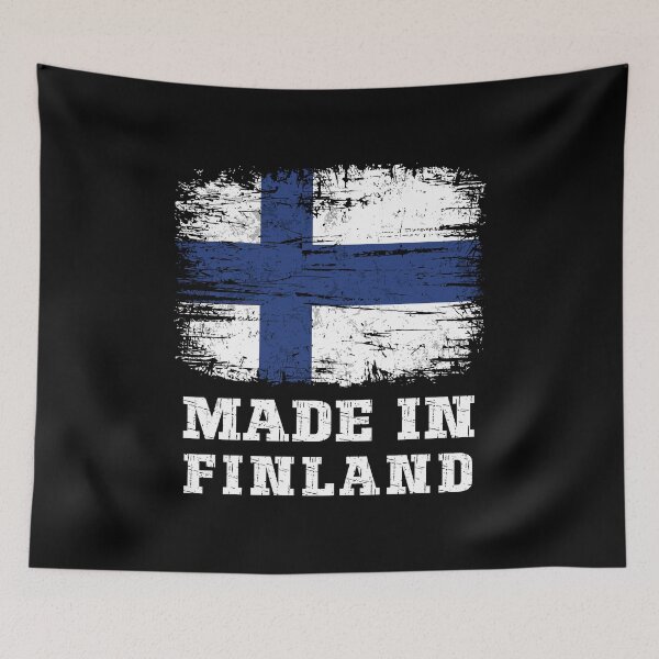 Item preview, Made in Finland Vintage Distressed Flag Finnish Pride designed and sold by Dmetalx Art Apparel.