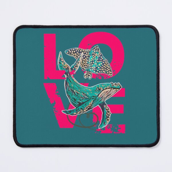 Item preview, Love Is All Around Us | Whale & Manta Ray Watercolor Art designed and sold by ArtdeGwo.