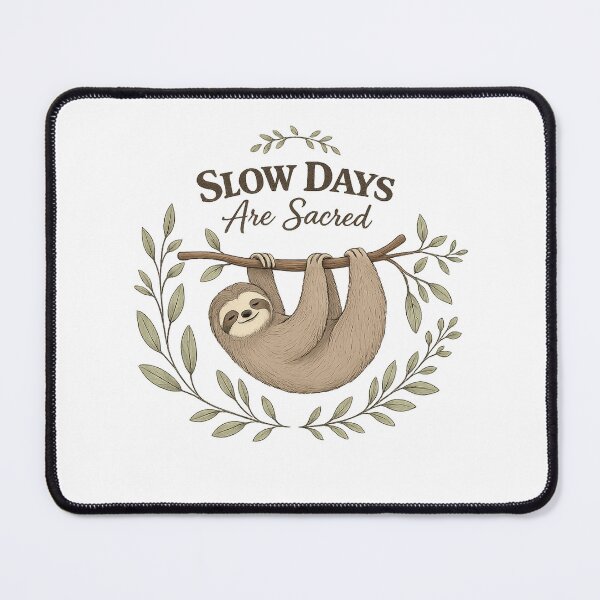 Item preview, Slow Days Are Sacred Sloth Design designed and sold by Open-Canvas.