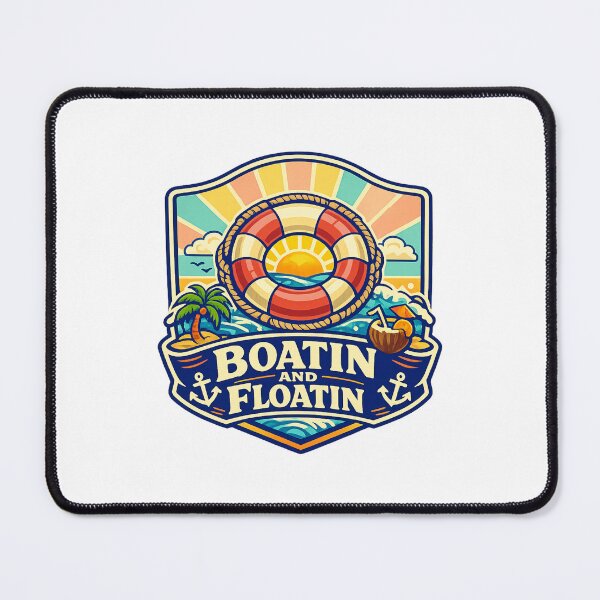 Item preview, BOATIN AND FLOATIN – Retro Coastal Vibes designed and sold by LuveraxArt.