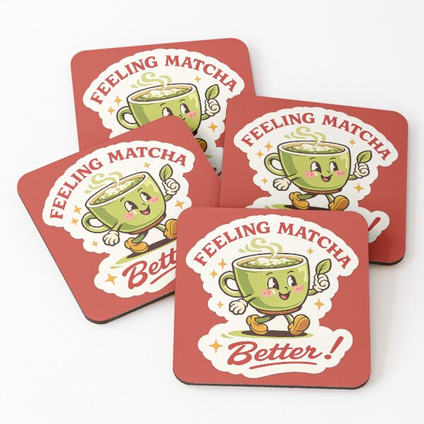 Item preview, Feeling Matcha Better – Matcha Latte Pun Retro MascotFeeling Matcha Better – Matcha Latte Pun Retro Mascot designed and sold by bosamji.
