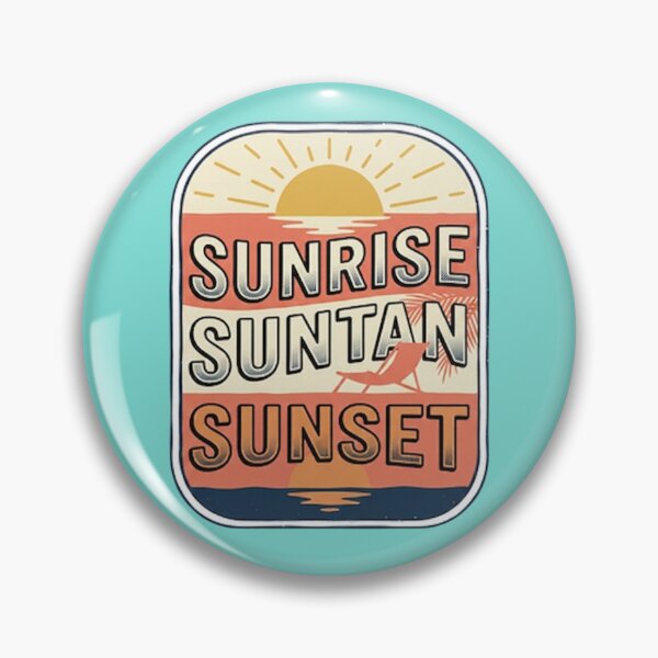 Item preview, Retro Sunrise Sunset Summer Beach Vacation Design designed and sold by GREENSandGRACE.