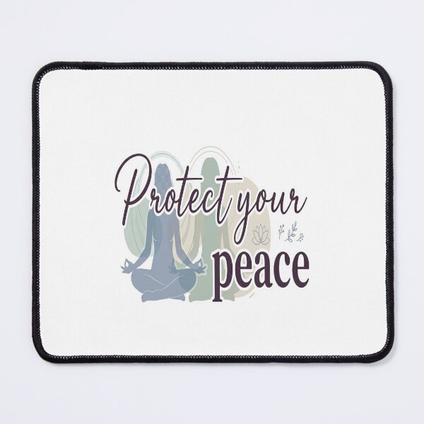 Item preview, Protect Your Peace Self Care Boundaries Women Mental Health Quote  Design designed and sold by Soft Strength Studio.