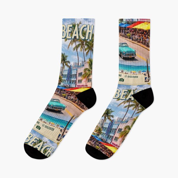 Item preview, "Sunny Miami Beach – Tropical Ocean Drive Vibes" ?☀️ designed and sold by ElartedeNoel.