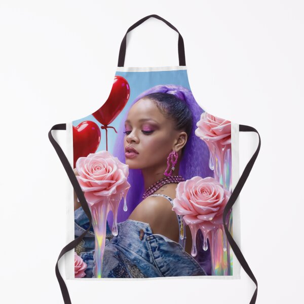 Item preview, Rihanna Melting Roses Neon Pastel Collage designed and sold by y2kponyclub.