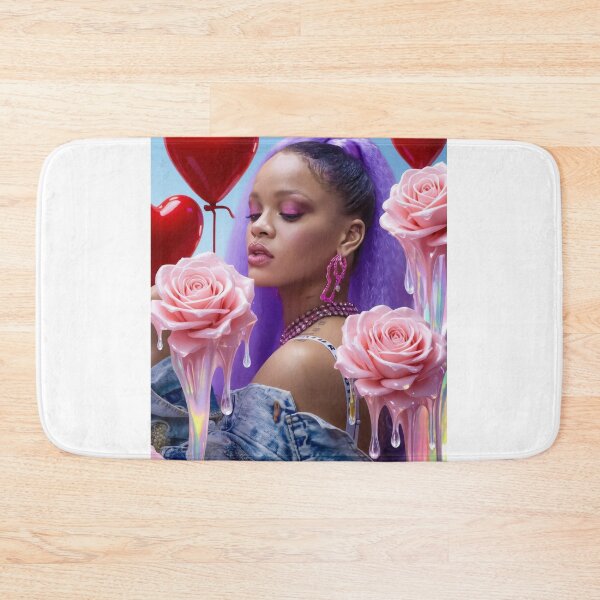 Item preview, Rihanna Melting Roses Neon Pastel Collage designed and sold by y2kponyclub.