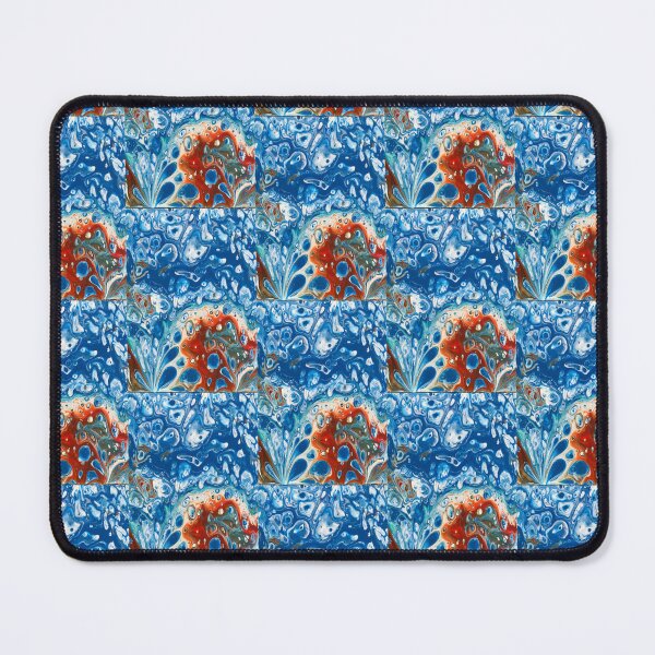 Item preview, Blue White Red Original Acrylic Art Pour designed and sold by Syndy Jaina Johnston.