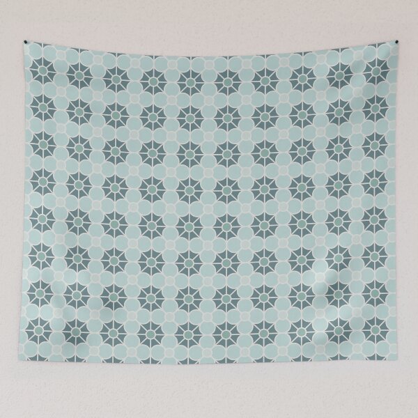 Item preview, Geometric Pattern: Plumeria: Seafoam designed and sold by Red Wolf.