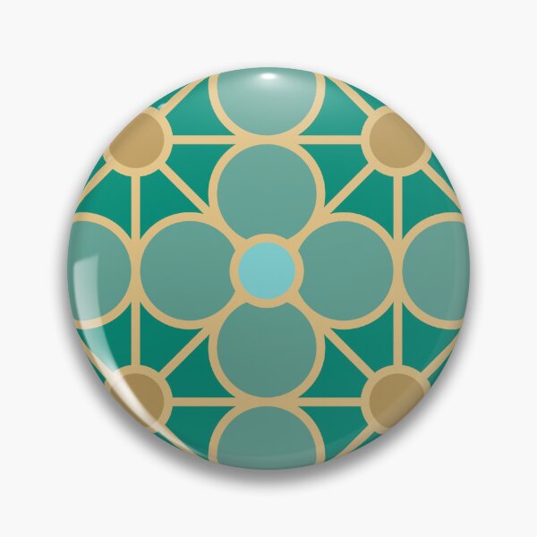 Item preview, Geometric Pattern: Plumeria: Turquoise designed and sold by Red Wolf.