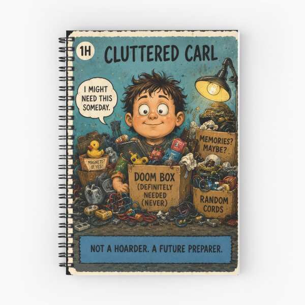 Item preview, Cluttered Carl – Future Preparer Trading Card designed and sold by 4TinyPaws.