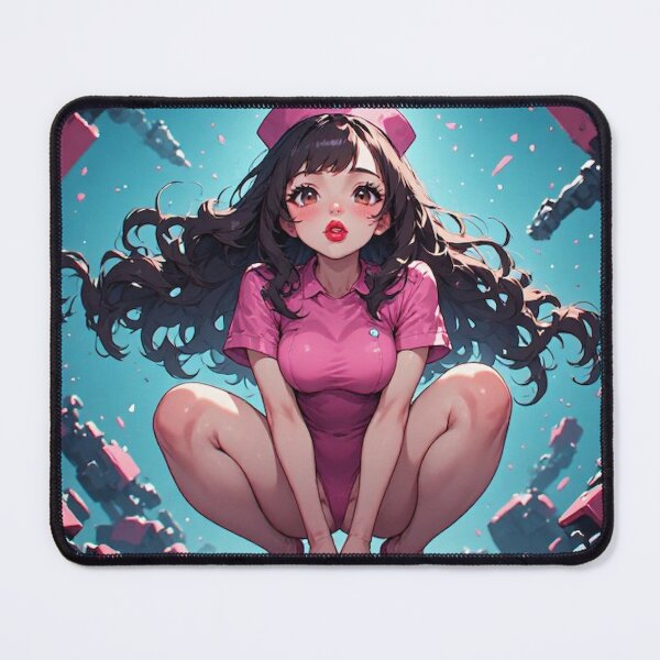 Item preview, Cute Anime Nurse Girl in Futuristic Cyberpunk Scene designed and sold by kanjxtan.