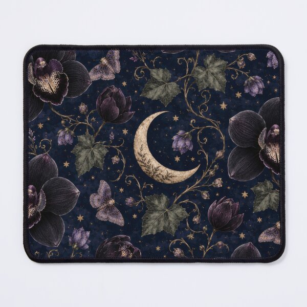 Item preview, Black Orchid Moonlit Garden Gothic Botanical Blooms designed and sold by scicilysimonee.