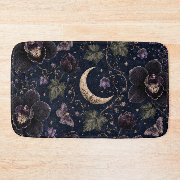 Item preview, Black Orchid Moonlit Garden Gothic Botanical Blooms designed and sold by scicilysimonee.