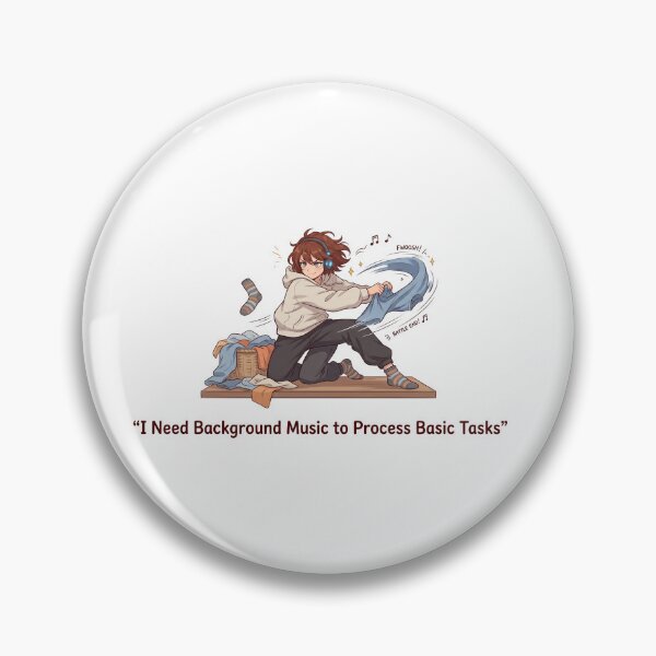 Item preview, I Need Background Music to Process Basic Tasks | Musical Anime Aesthetic designed and sold by MoodDelay.