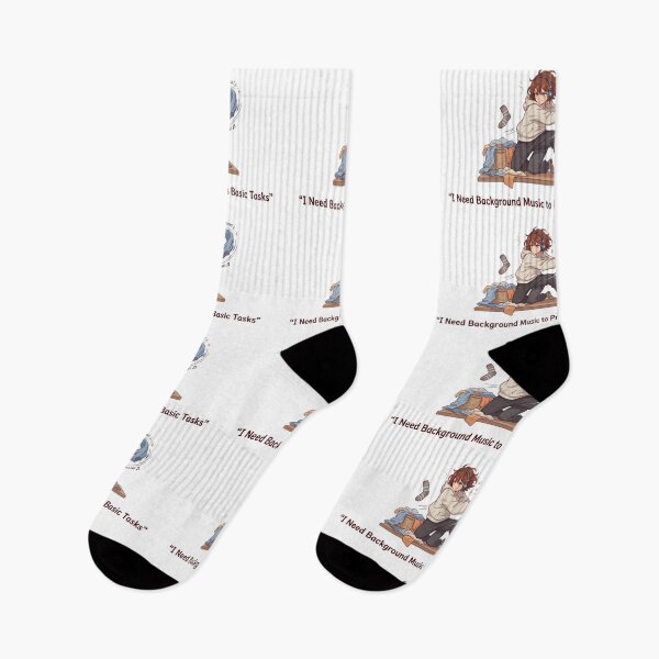 Item preview, I Need Background Music to Process Basic Tasks | Musical Anime Aesthetic designed and sold by MoodDelay.