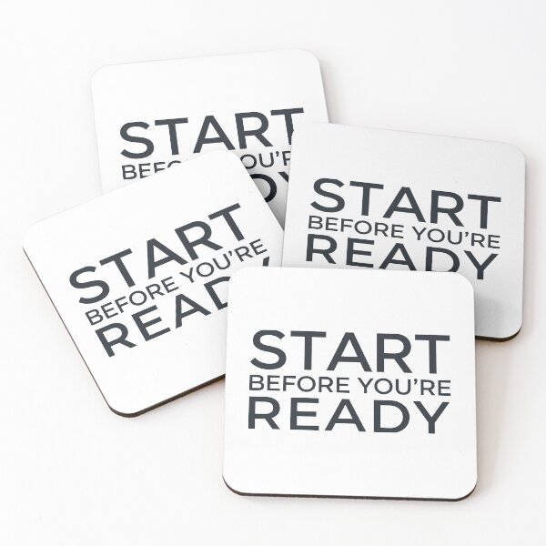 Item preview, Start Before You're Ready Motivational Typography Print designed and sold by Grayform.