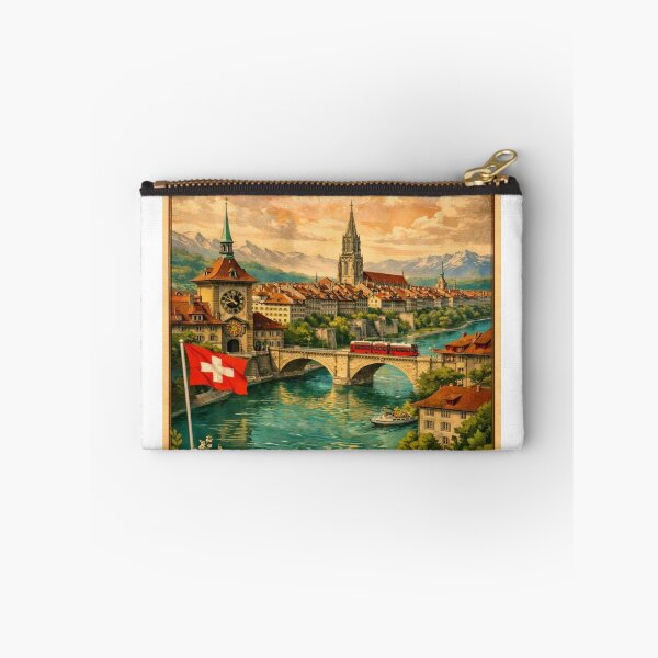 Item preview, Bern Switzerland Vintage Travel Art Capital City Landscape designed and sold by ElartedeNoel.
