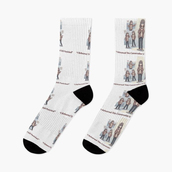 Item preview, I Rehearsed This Conversation 14 Times and Still Panicked | Social Anxiety Anime Aesthetic designed and sold by MoodDelay.