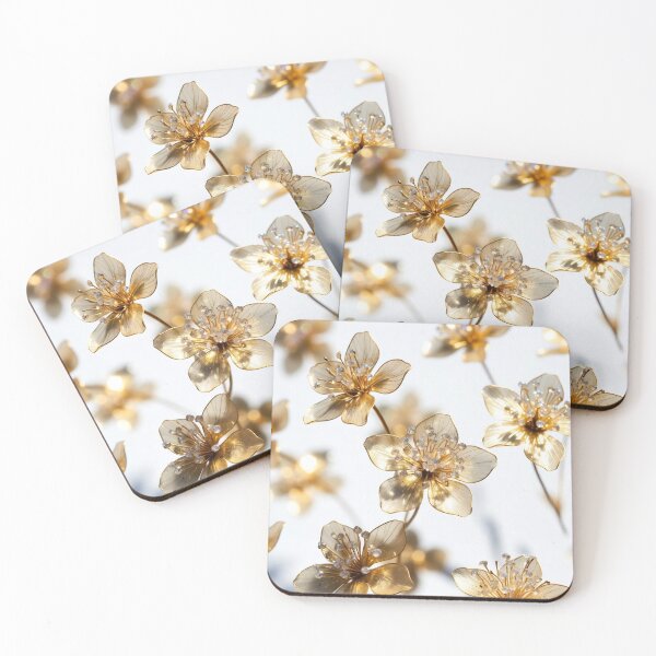 Item preview, Golden Crystal Jeweled Flowers designed and sold by IntelliMindDesigns.