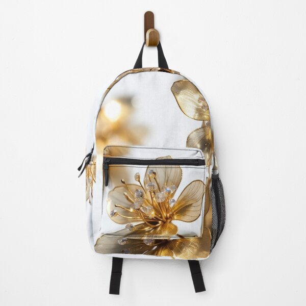 Item preview, Golden Crystal Jeweled Flowers designed and sold by IntelliMindDesigns.